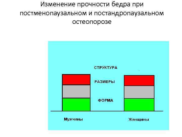 Изменение прочности бедра при постменопаузальном и постандропаузальном остеопорозе 