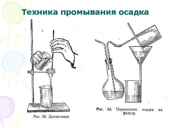 Техника промывания осадка 