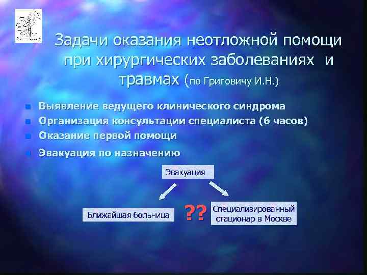  Задачи оказания неотложной помощи  при хирургических заболеваниях и    травмах