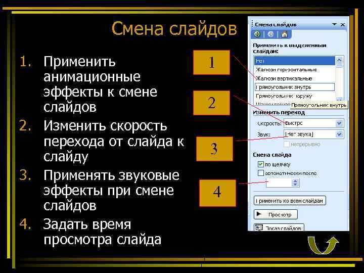 К чему можно применить анимацию в презентации