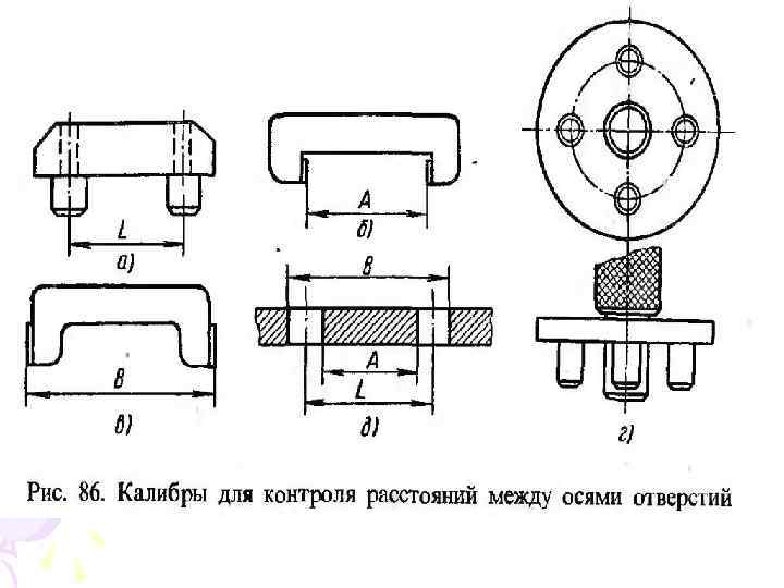 Межцентровое расстояние на чертеже