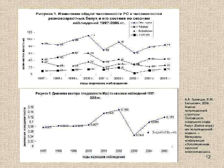 А. А. Кузнецов, В. М. Белькович, 2009. Белькович, Анализ популяционной структуры Соловецкого локального стада