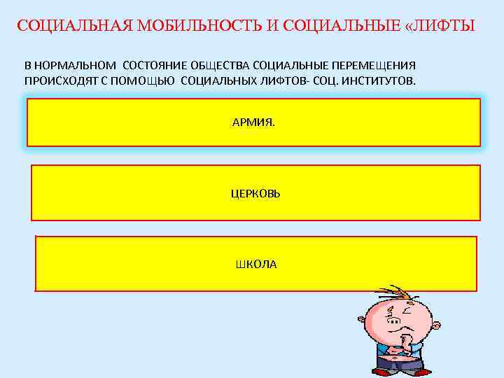 СОЦИАЛЬНАЯ МОБИЛЬНОСТЬ И СОЦИАЛЬНЫЕ «ЛИФТЫ В НОРМАЛЬНОМ СОСТОЯНИЕ ОБЩЕСТВА СОЦИАЛЬНЫЕ ПЕРЕМЕЩЕНИЯ ПРОИСХОДЯТ С ПОМОЩЬЮ