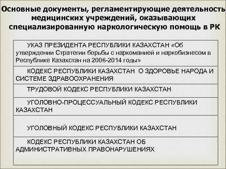 Государственные наркологические учреждения