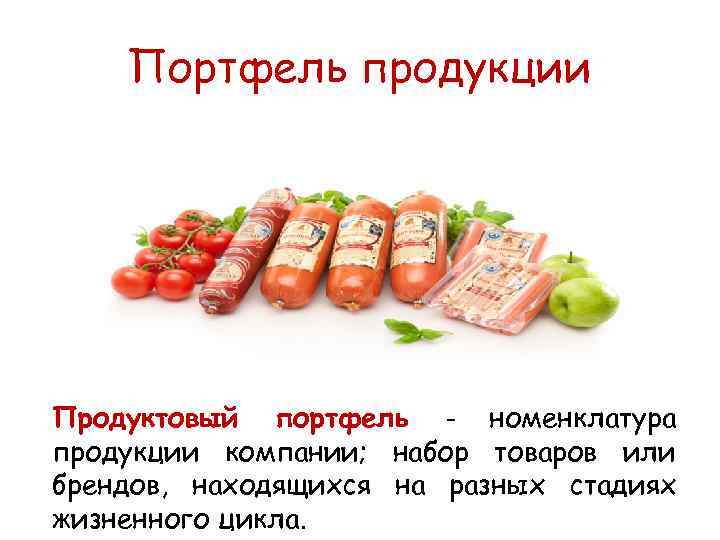 Портфель продукции Продуктовый портфель - номенклатура продукции компании; набор товаров или брендов, Портфель продукции Продуктовый портфель - номенклатура продукции компании; набор товаров или брендов,