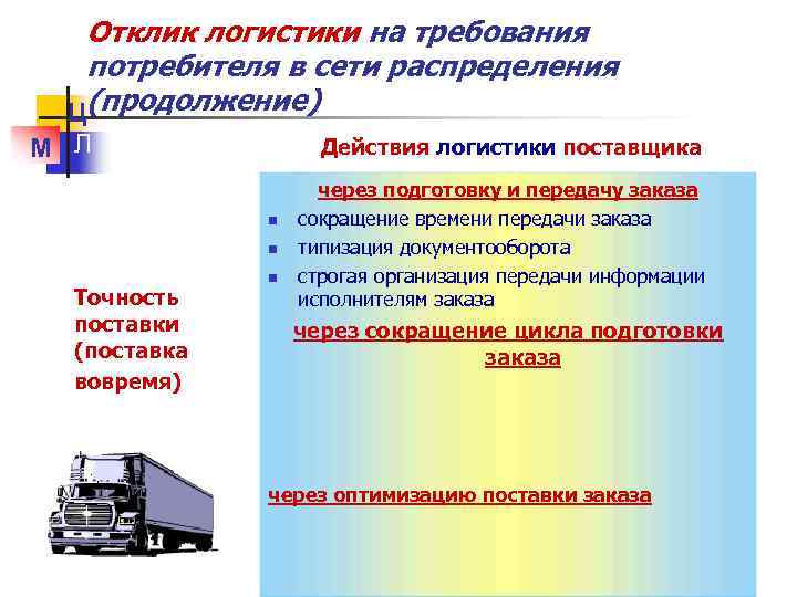 Логистика распределения презентация