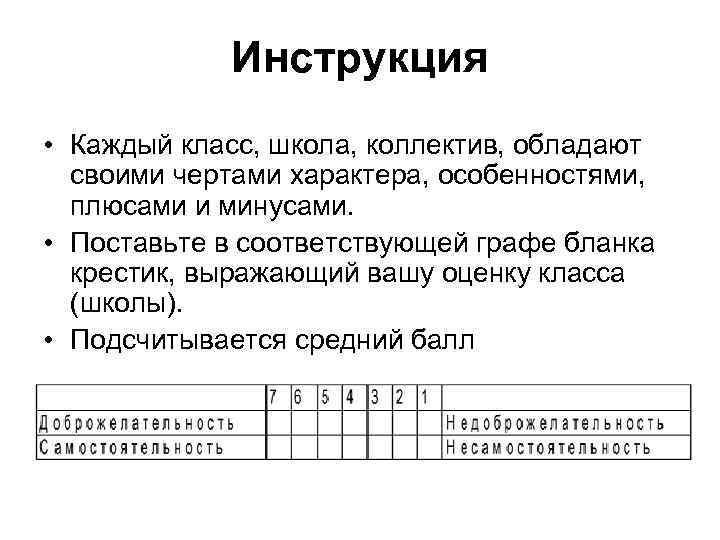  Инструкция • Каждый класс, школа, коллектив, обладают своими чертами характера, особенностями, плюсами и