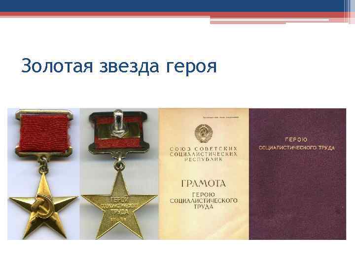 Золотая звезда героя 