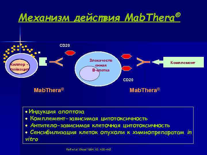  Механизм действия Mab. Thera® CD 20 Злокачеств Киллер - Комплемент енная лейкоцит В-клетка