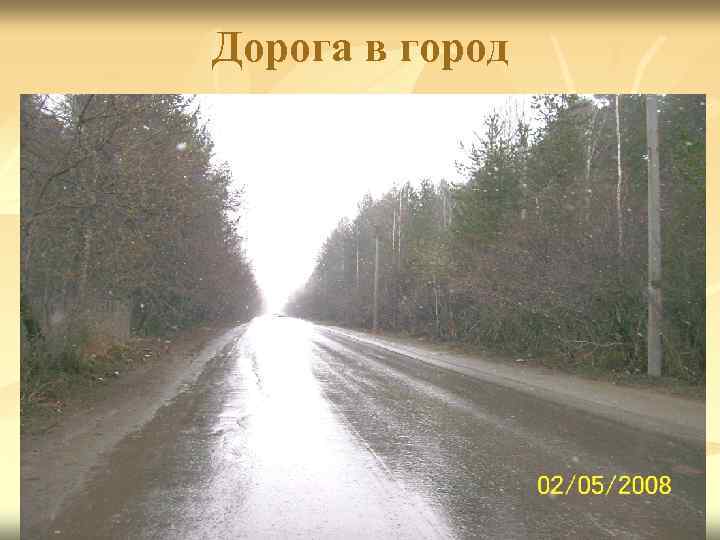 Дорога в город 