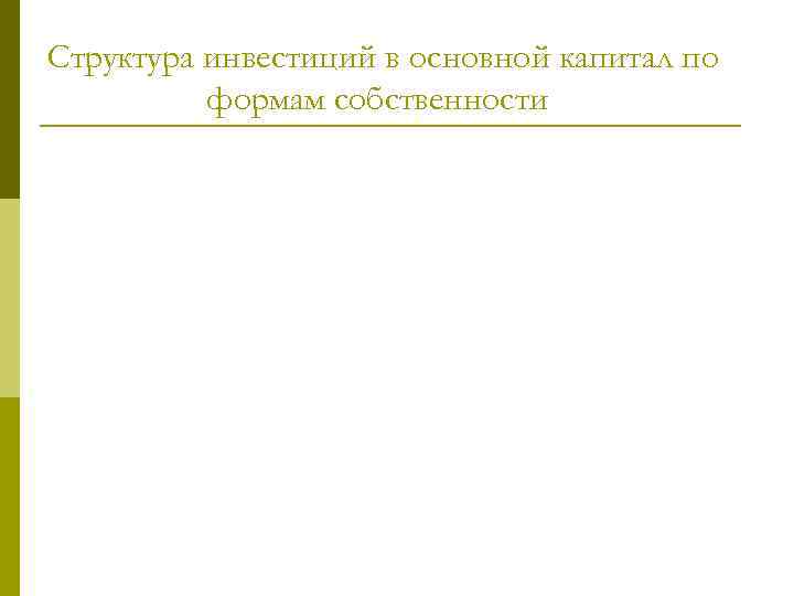 Структура инвестиций в основной капитал по  формам собственности 