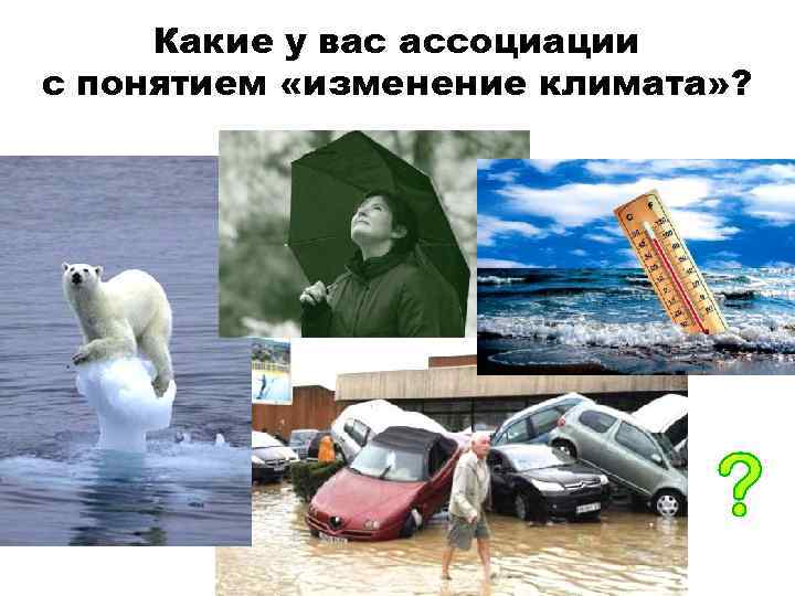 Какие у вас ассоциации с понятием «изменение климата» ? 