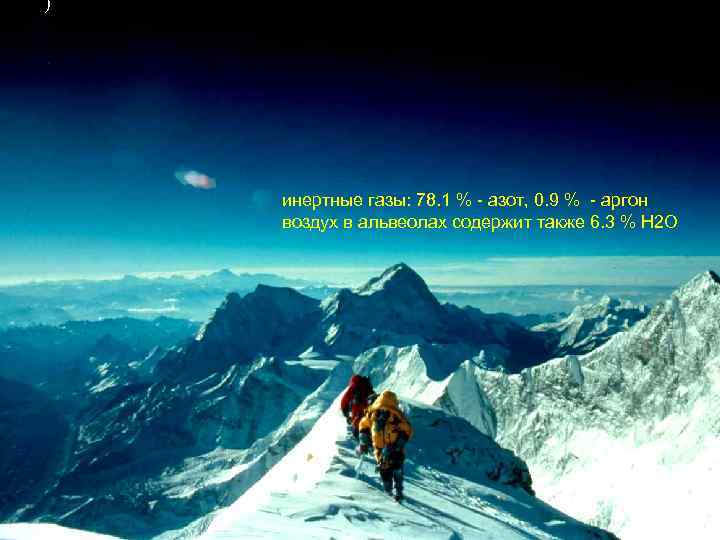 ) инертные газы: 78. 1 % - азот, 0. 9 % - аргон воздух