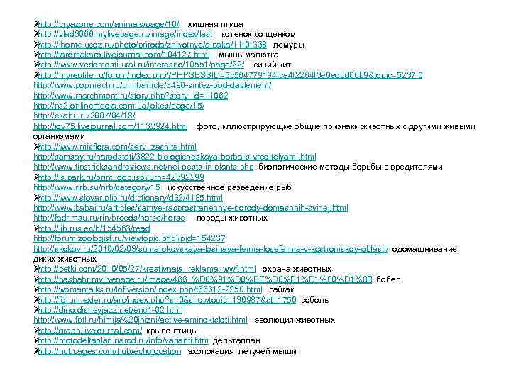 Øhttp: //cryazone. com/animals/page/10/  хищная птица Øhttp: //vlad 3066. mylivepage. ru/image/index/last  котенок со