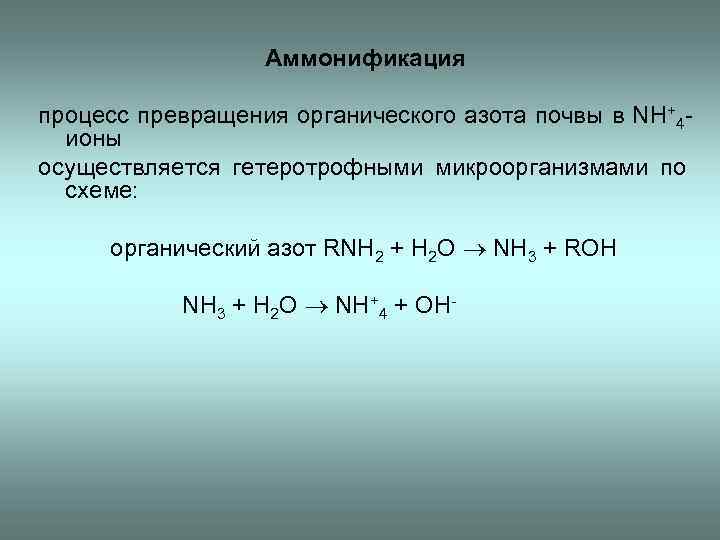 Превращение соединений азота. Аммонификация уравнение реакции. Процесс превращения азота микроорганизмами. Процесс аммонификации. Аммонификация азота.