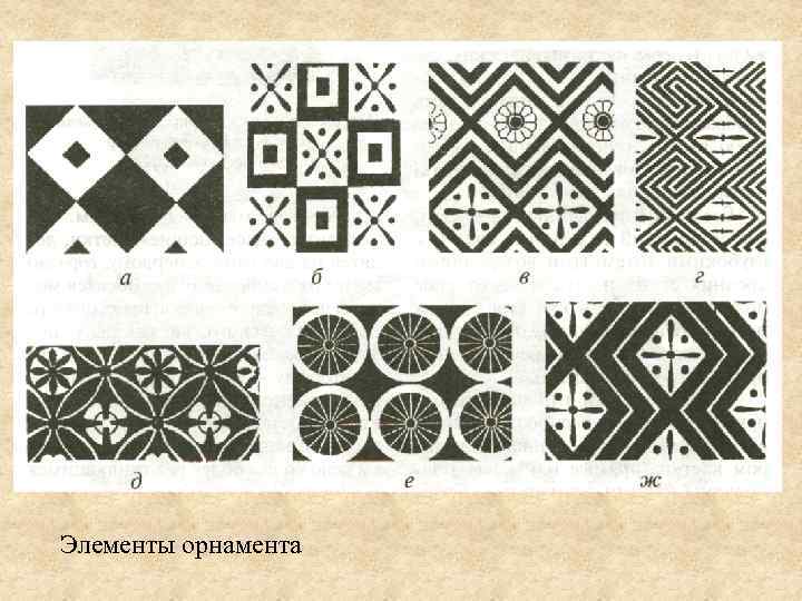 Элементы орнамента 
