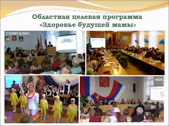 Областная целевая программа «Здоровье будущей мамы» СОЛИГАЛИЧ ШАРЬЯ КОСТРОМА НЕЯ 