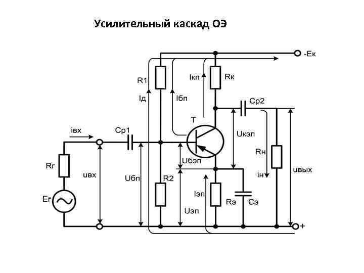 Усилительный каскад ОЭ 