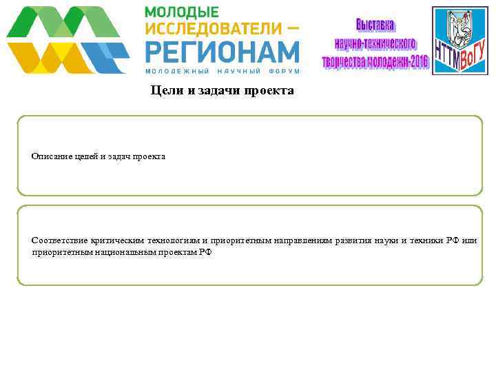      Цели и задачи проекта  Описание целей и задач