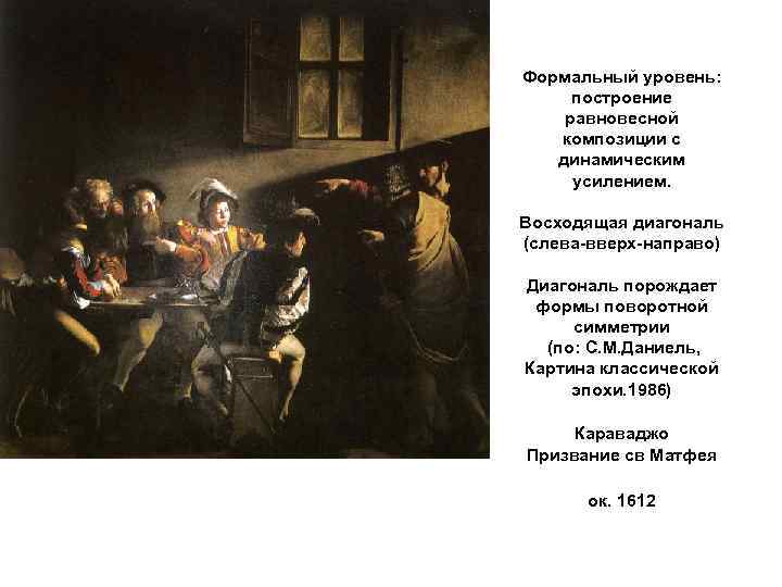 Формальный уровень: построение равновесной композиции с динамическим усилением. Восходящая диагональ (слева-вверх-направо) Диагональ порождает формы