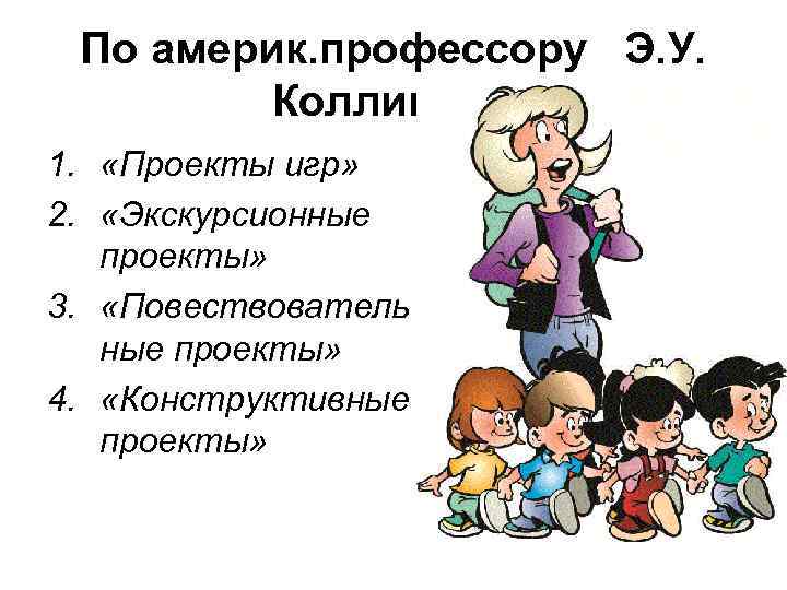  По америк. профессору  Э. У.  Коллингсу:  1.  «Проекты игр»