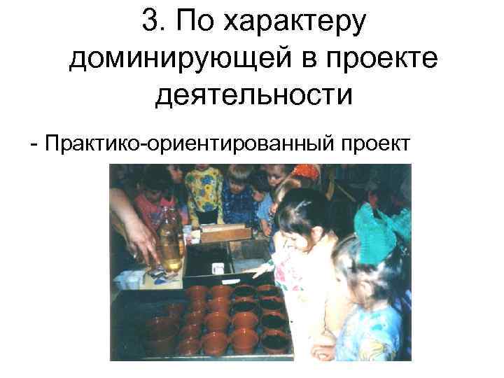   3. По характеру доминирующей в проекте   деятельности - Практико-ориентированный проект