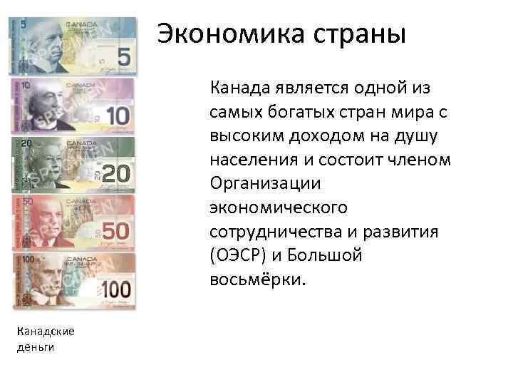 Экономика страны Канада является одной из самых богатых стран мира с высоким доходом на