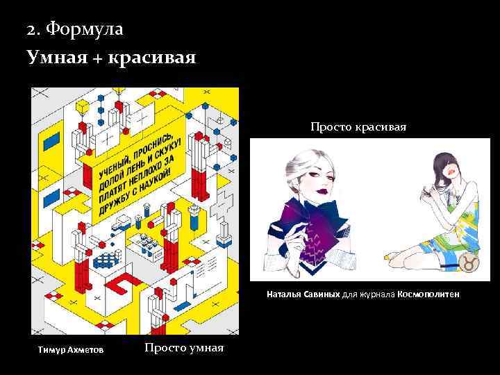 2. Формула Умная + красивая    Просто красивая    