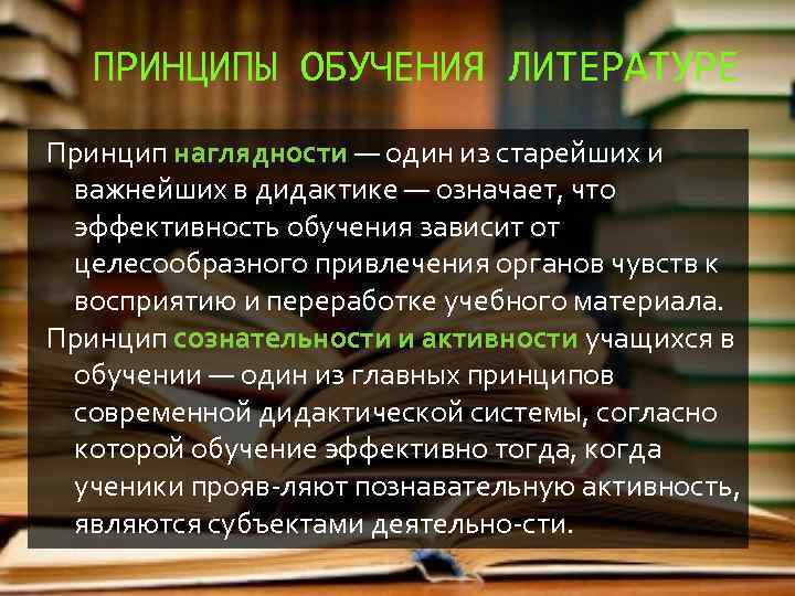 Принципы преподавания литературы