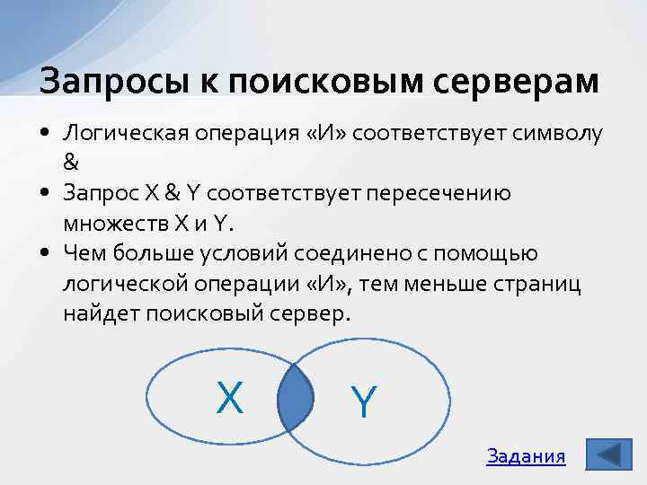 Соответствует запросу. Логический запрос это. Запросы к поисковому серверу. Запросы к поисковому серверу логические операции. Пересечение множеств логическая операция.