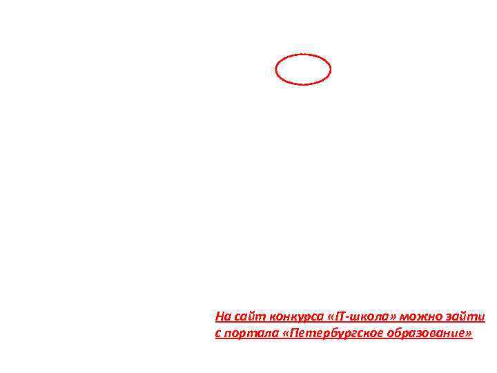 На сайт конкурса «IT-школа» можно зайти с портала «Петербургское образование» 