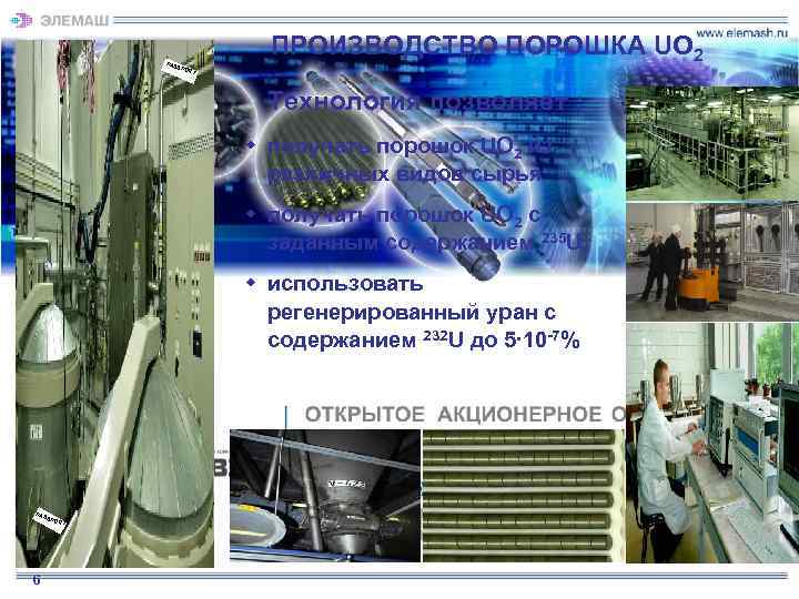    PAS      ПРОИЗВОДСТВО ПОРОШКА UO 2 