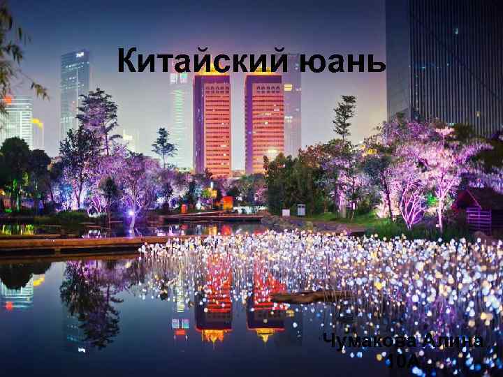 Китайский юань    Чумакова Алина   10 А 