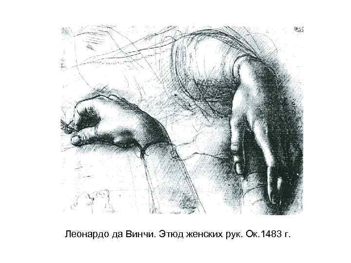 Леонардо да Винчи. Этюд женских рук. Ок. 1483 г. 