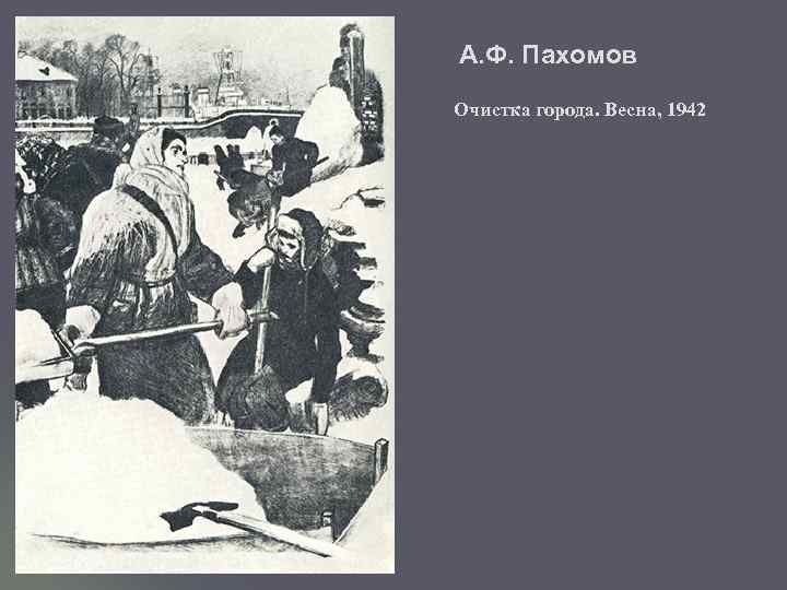  А. Ф. Пахомов Очистка города. Весна, 1942 