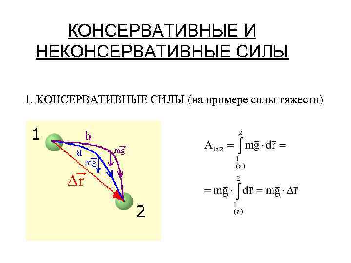 Работа силы примеры. Работа силы консервативные и неконсервативные силы. Механическая энергия консервативных сил. Работа консервативных сил формула. Неконсервативные системы физика.