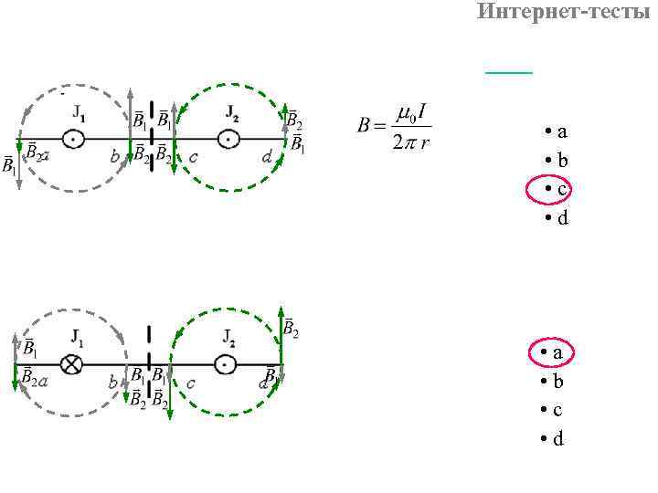 Интернет-тесты • a • b • c • d 