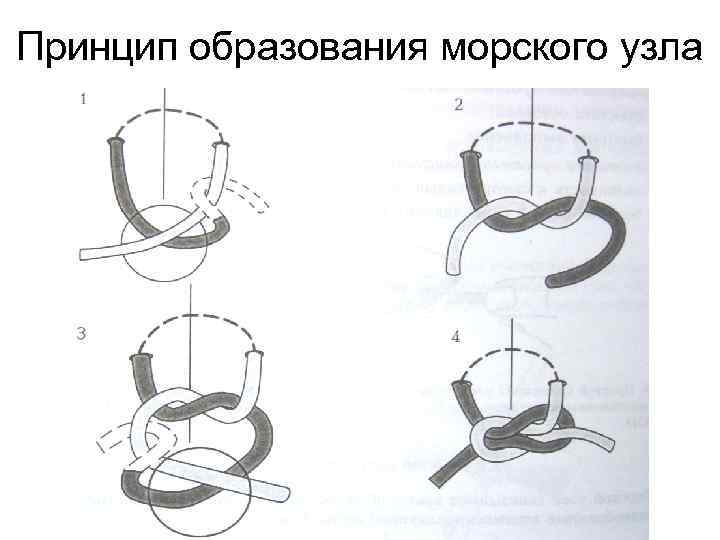Принцип образования морского узла 