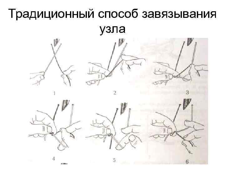 Традиционный способ завязывания узла 