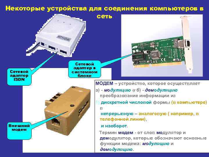 Некоторые устройства