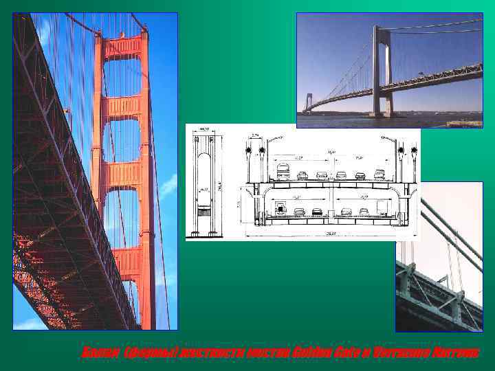 Балки (фермы) жесткости мостов Golden Gate и Verrazano Narrows 