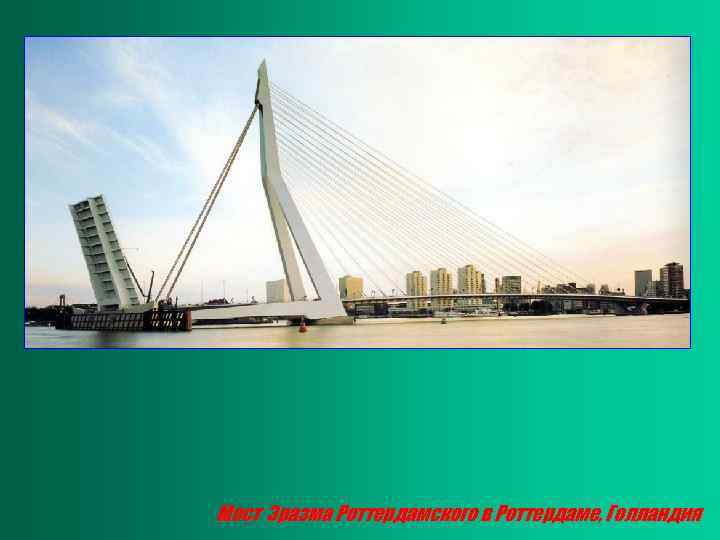 Мост Эразма Роттердамского в Роттердаме, Голландия 