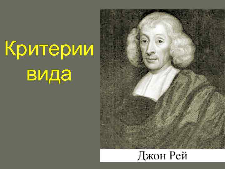 Критерии вида 