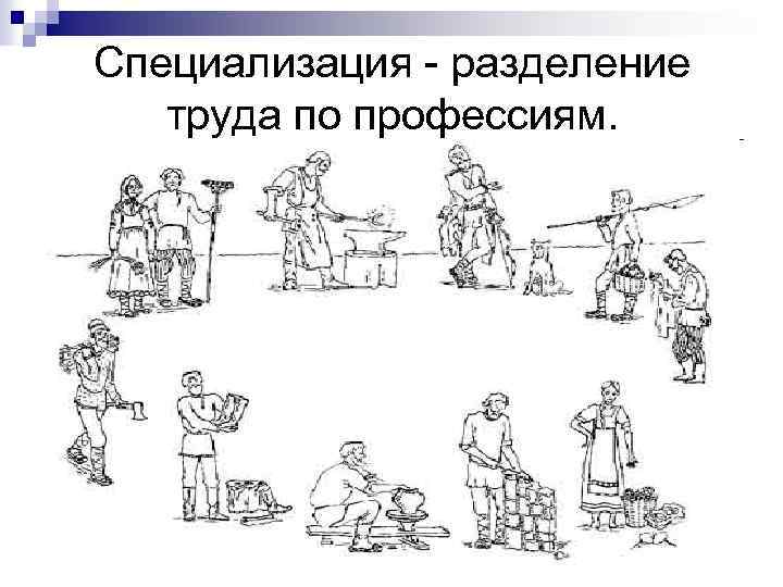 Разделение труда связано. Разделение труда картинки. Общественное Разделение труда специализация.