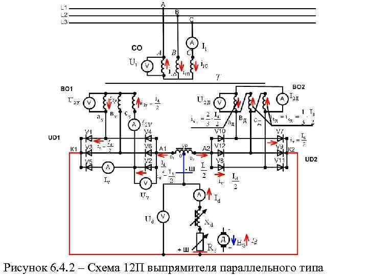 Шестипульсовая схема выпрямления