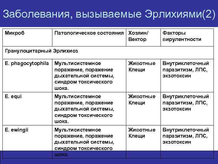 Эрлихиоз презентация инфекционные болезни