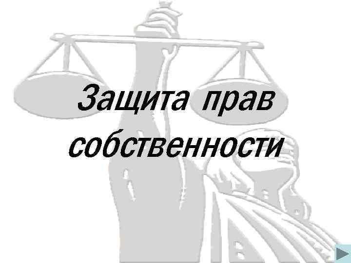 Защита прав собственности 