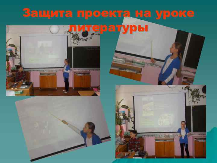 Защита проекта на уроке литературы 