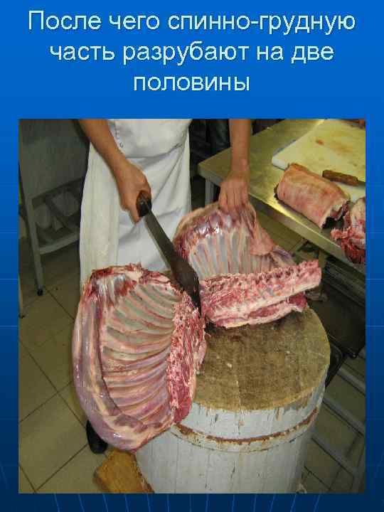 Вырубают грудную кость 