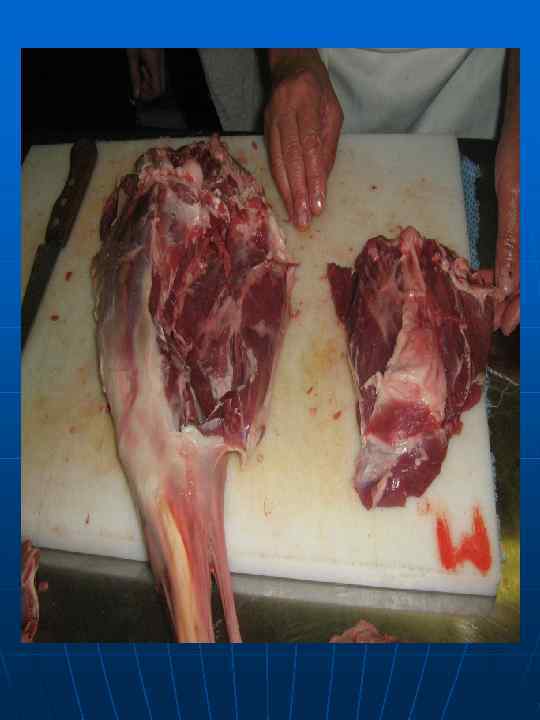   Изготовление  отбивных котлет (используют часть корейки, прилегающую к шее) 